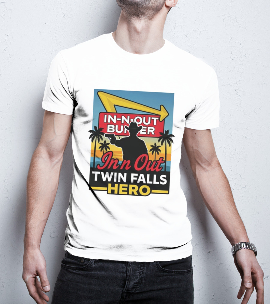 In N Out Burger Twin Falls Hero Retro Western 2026 T-Shirt