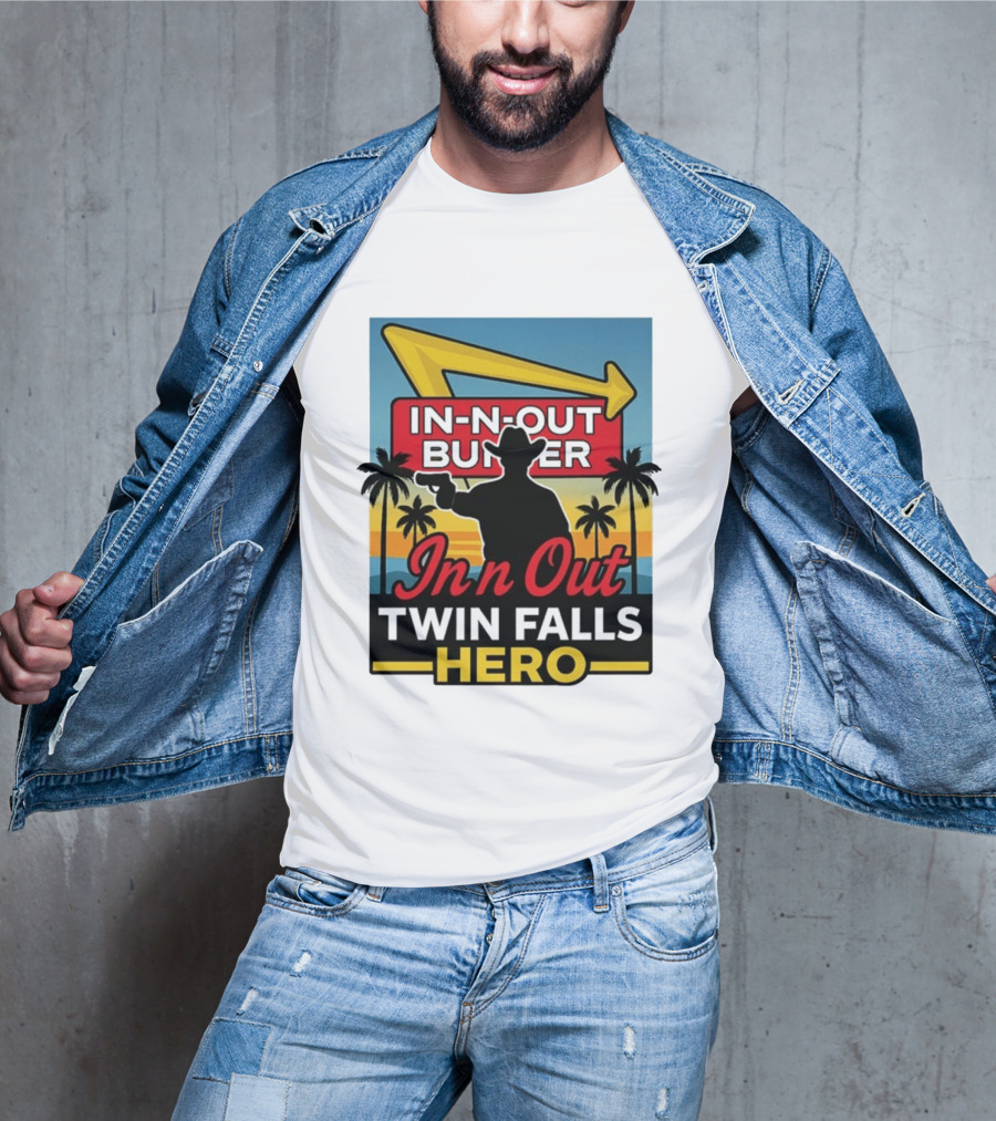 In N Out Burger Twin Falls Hero Retro Western 2026 T-Shirt