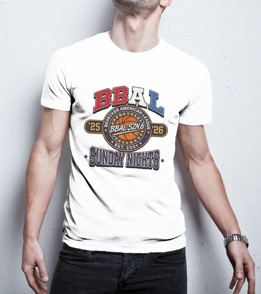 Dave Portnoy Besecker American League BBAL SZN 6 Sunday Nights 2025 2026 T-Shirt