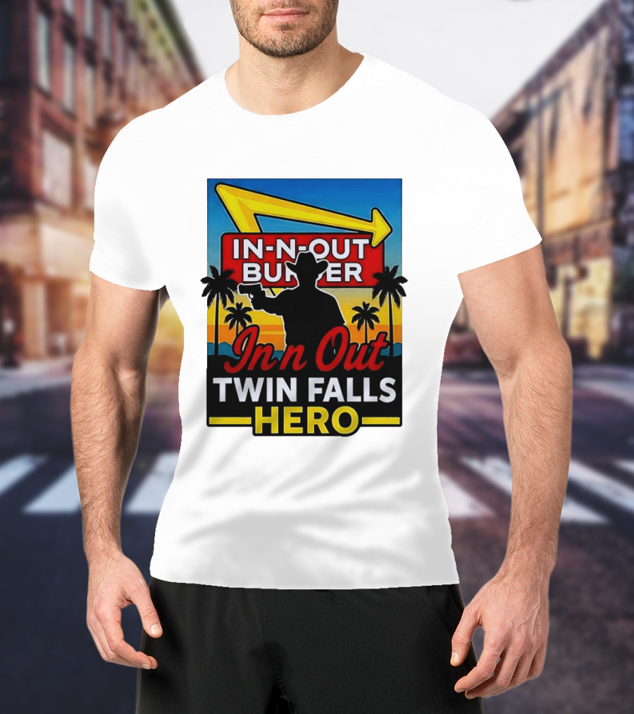 In N Out Burger Twin Falls Hero Western Sunset T-Shirt