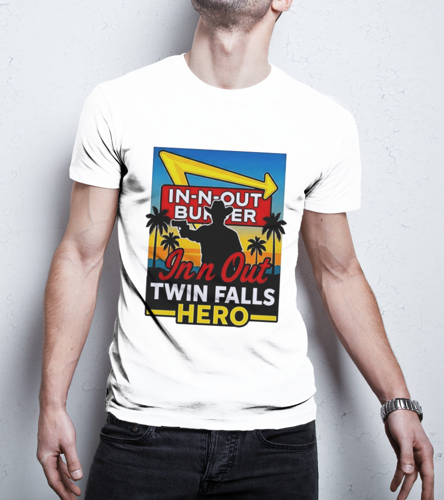 In N Out Burger Twin Falls Hero Western Sunset T-Shirt