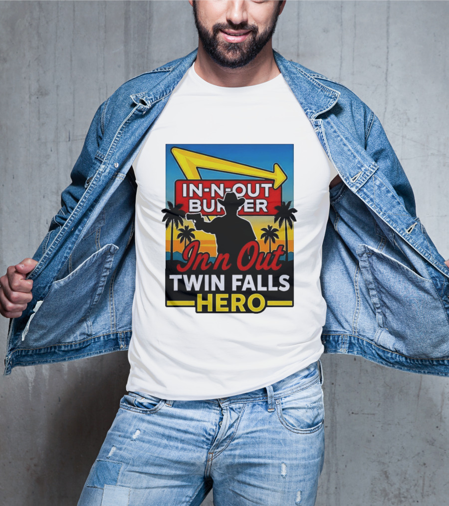 In N Out Burger Twin Falls Hero Western Sunset T-Shirt