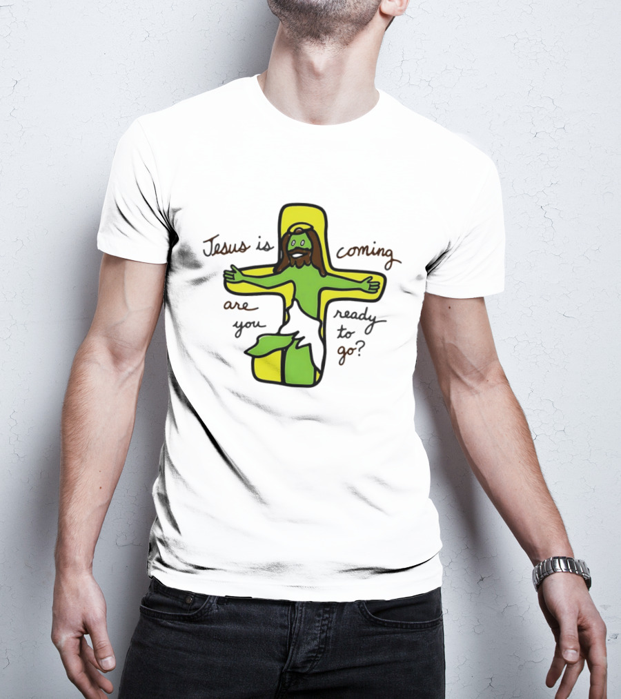 Jesus Is Coming Are You Ready To Go Cross Doodle T-Shirt