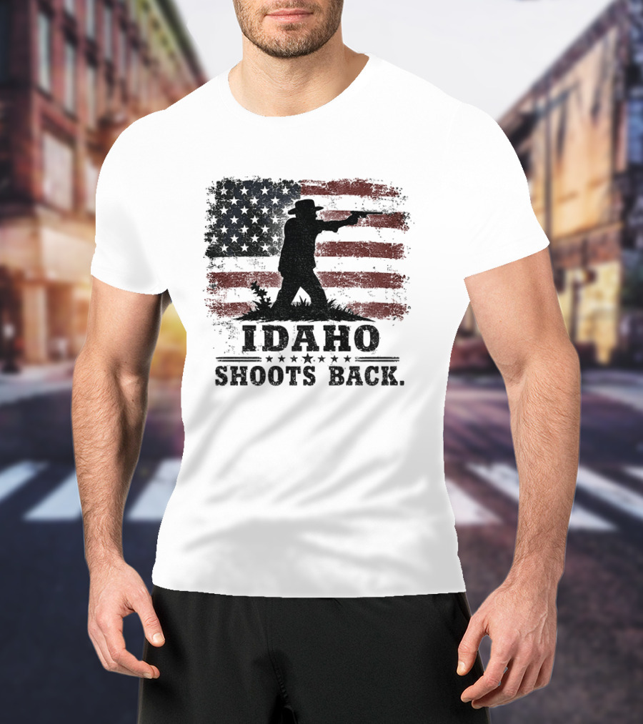 Idaho Shoots Back American Hero Flag T-Shirt