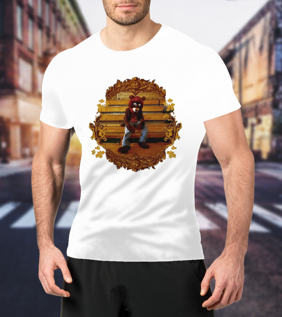 Kanye West The College Dropout Bear Seated In Ornate Frame T-Shirt