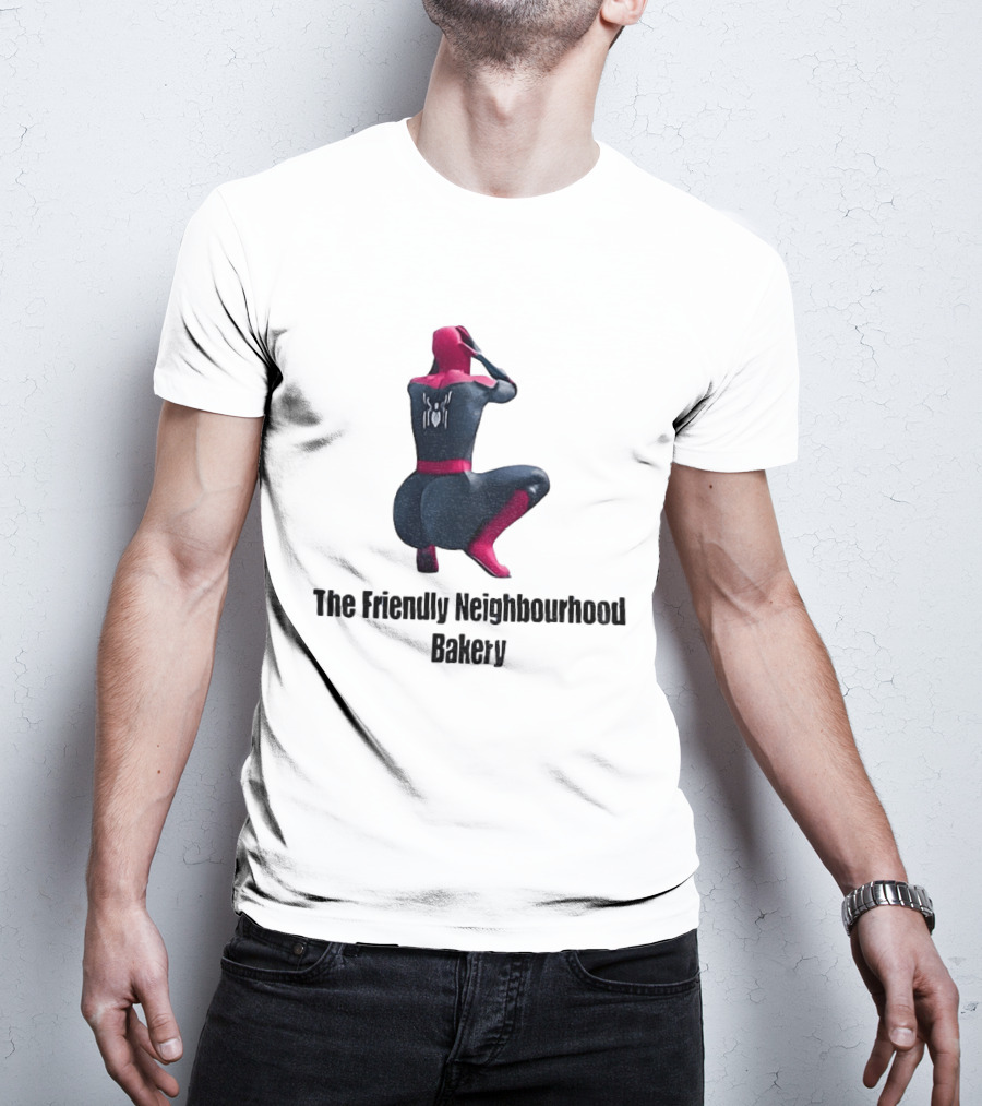 Sexy Spider Man The Friendly Neighbourhood Bakery Pose T-Shirt
