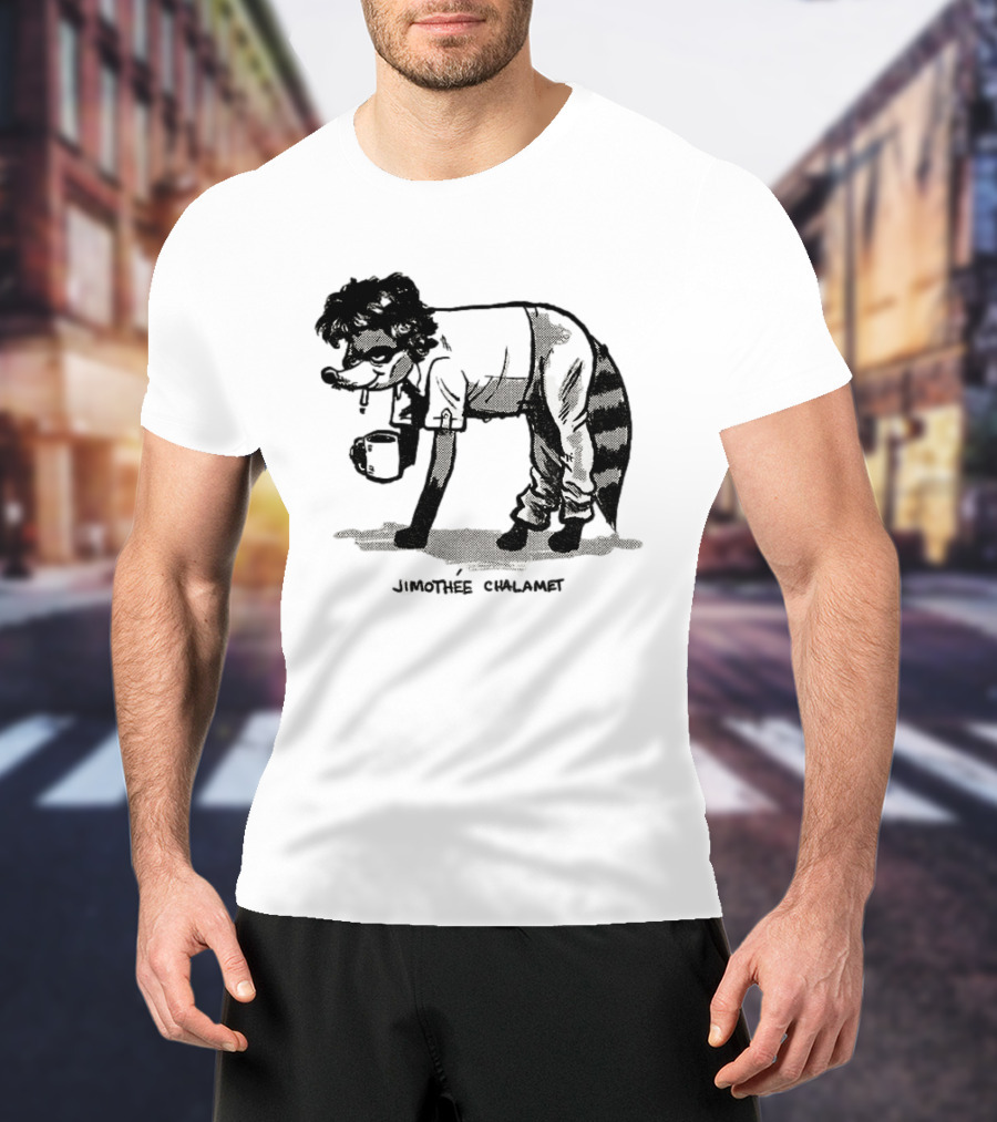 Timothée Chalamet Jimothy Raccoon 2026 Crossover Meme T-Shirt