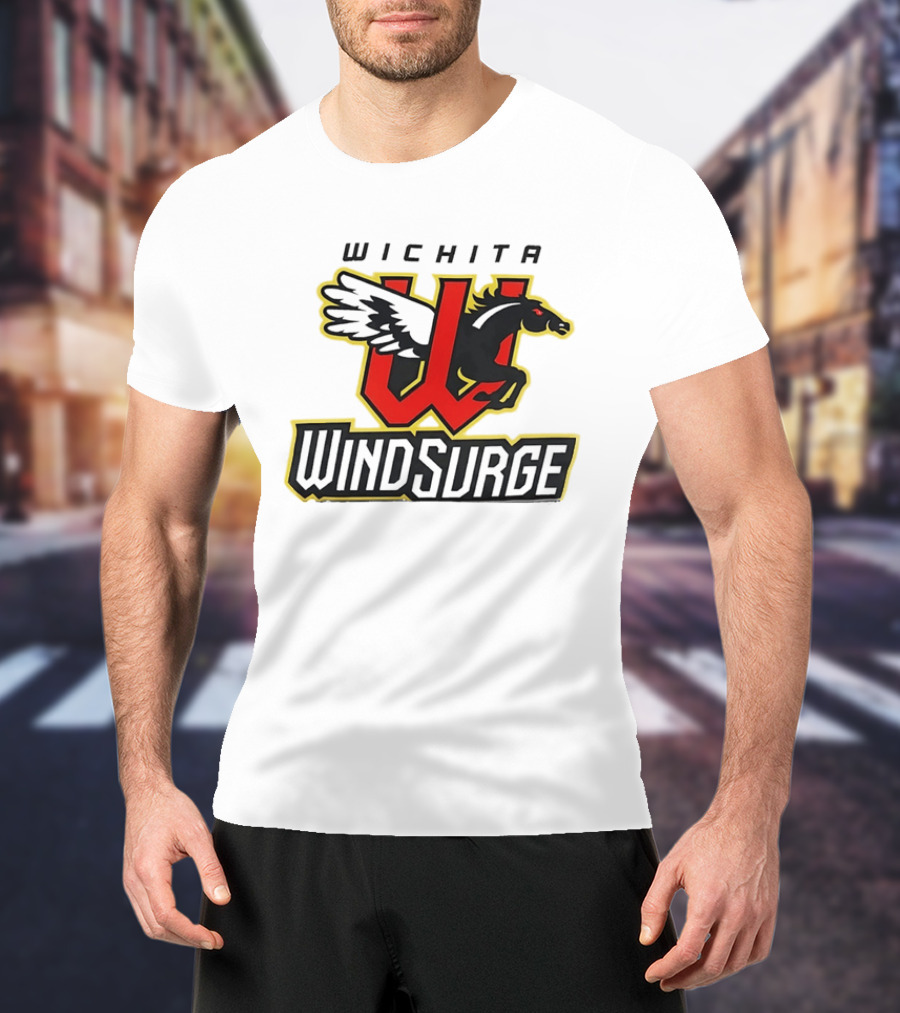 Wichita Wind Surge Black Pegasus Red W T-Shirt