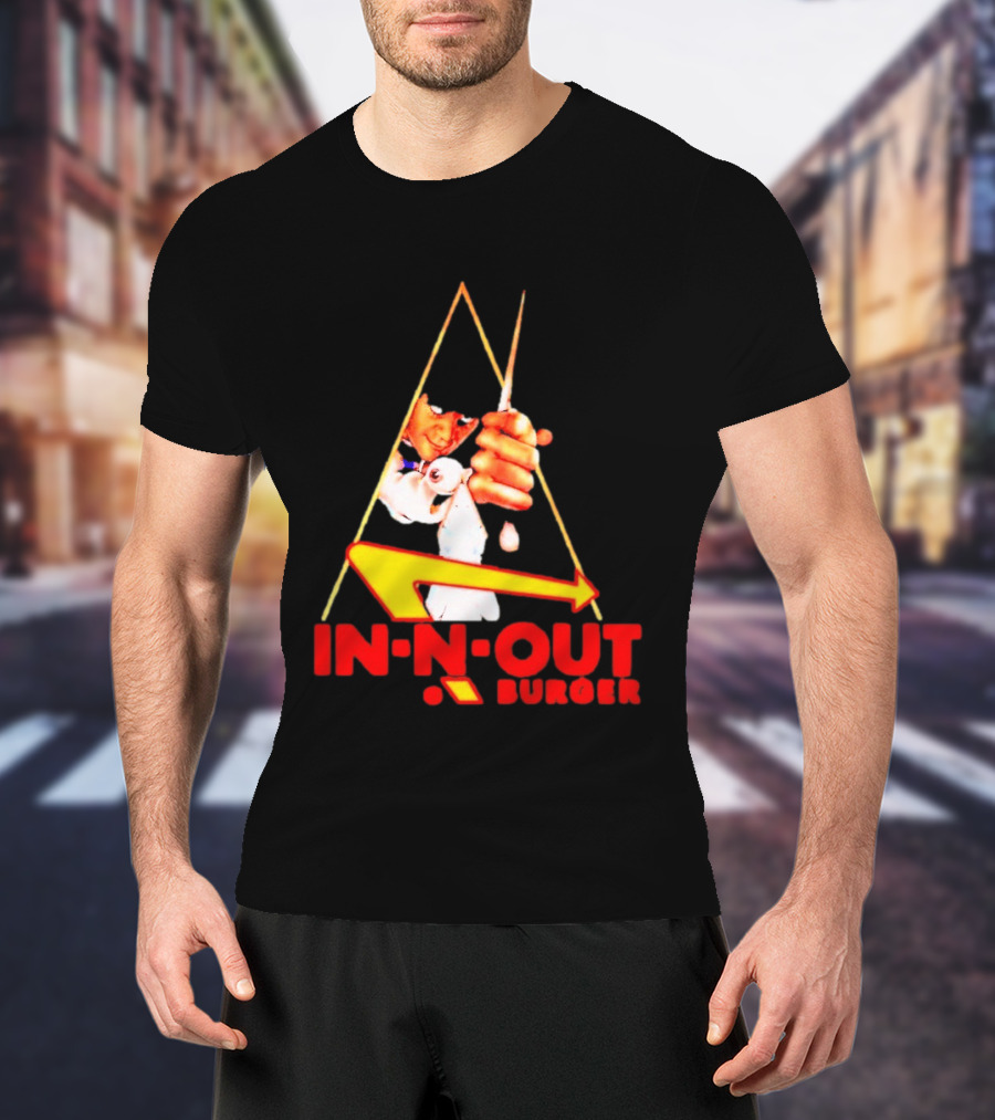 A Work Orange In N Out Burger Logo Mashup T-Shirt