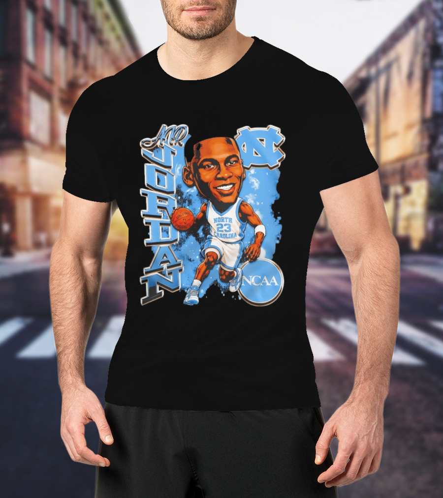Mr Jordan North Carolina Tar Heels NCAA Basketball 23 T-Shirt
