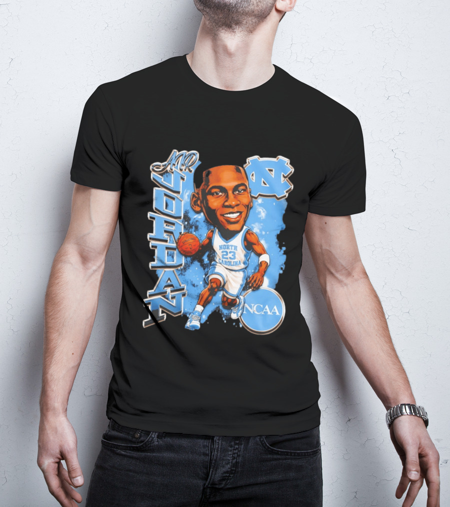 Mr Jordan North Carolina Tar Heels NCAA Basketball 23 T-Shirt