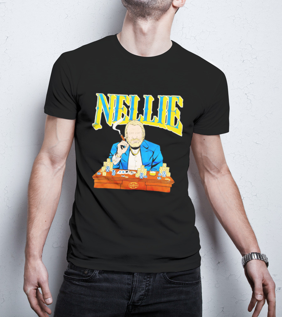 Nellie Warriorsworld Don Nelson Poker Scene Cigar Golden State Coach T-Shirt
