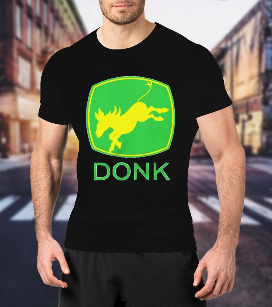 Donk Green And Yellow Farming Donkey T-Shirt