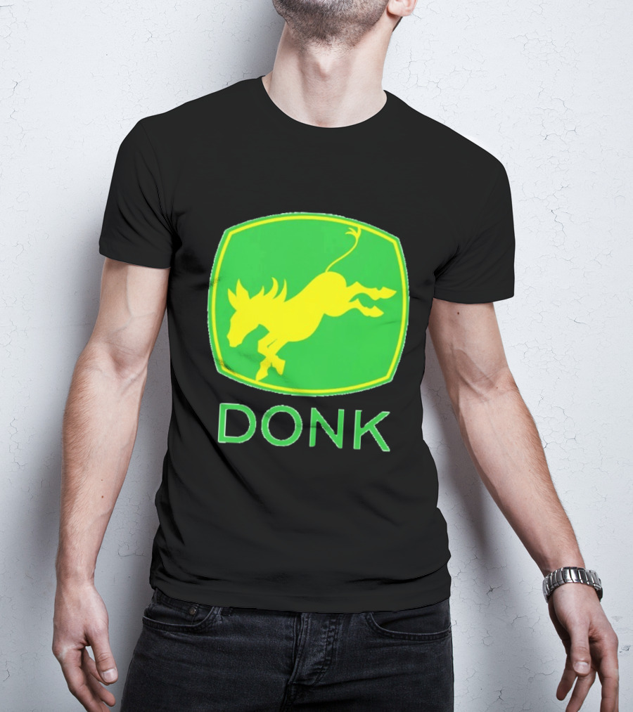 Donk Green And Yellow Farming Donkey T-Shirt