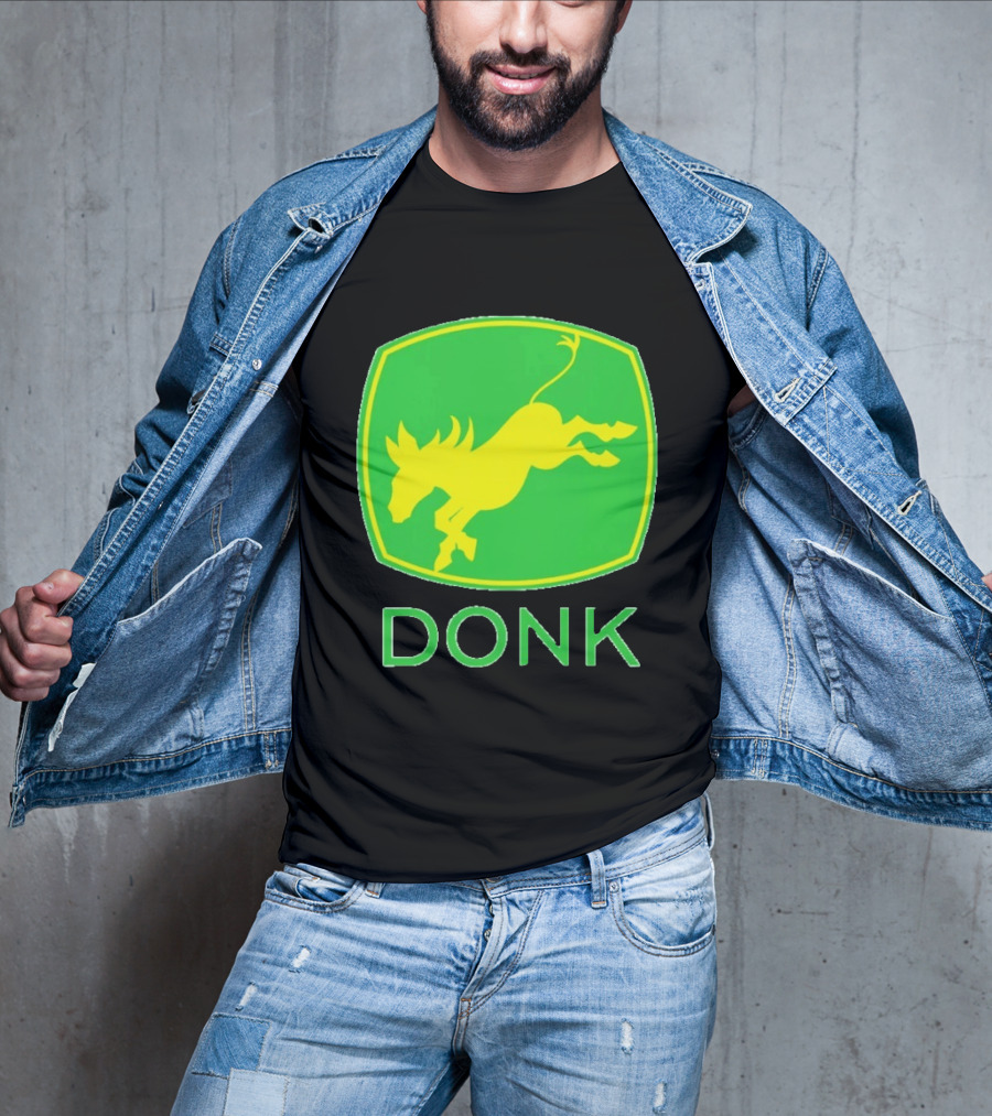 Donk Green And Yellow Farming Donkey T-Shirt