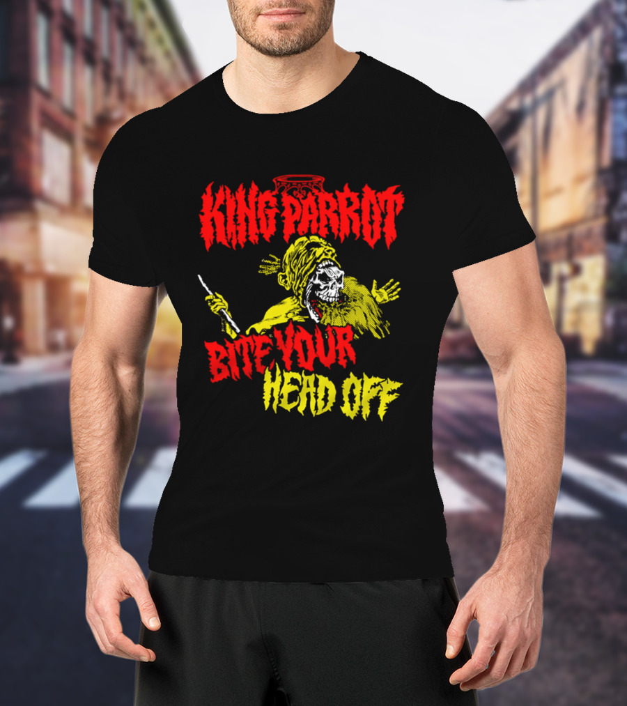 King Parrot Bite Your Head Off Skull And Creature T-Shirt