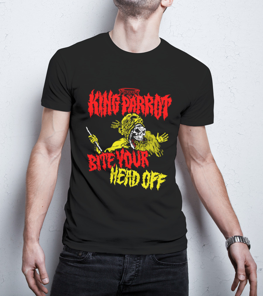 King Parrot Bite Your Head Off Skull And Creature T-Shirt