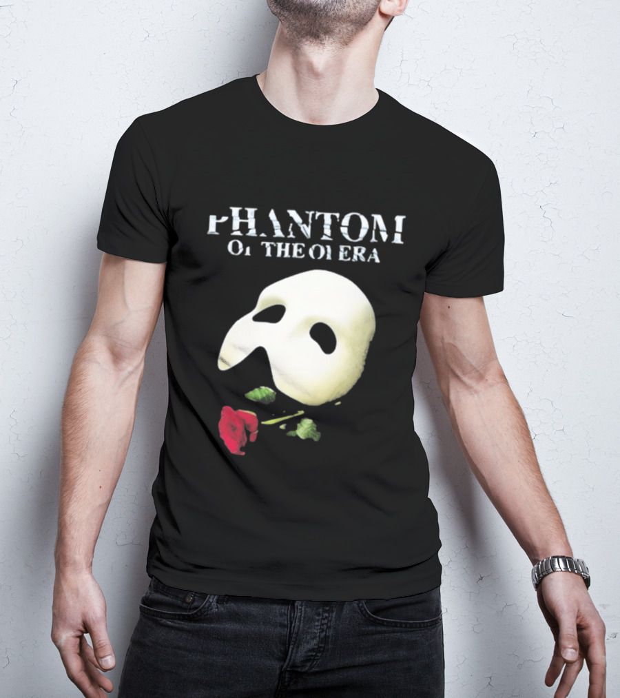 Phantom Of The Opera Mask Red Rose T-Shirt