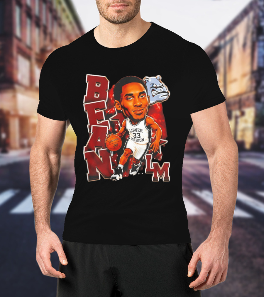 Kobe Bryant Lower Merion Aces Bean Spalding NBA Basketball LM Bulldog T-Shirt