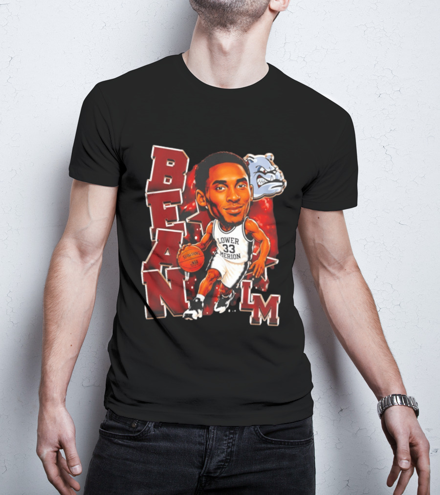 Kobe Bryant Lower Merion Aces Bean Spalding NBA Basketball LM Bulldog T-Shirt