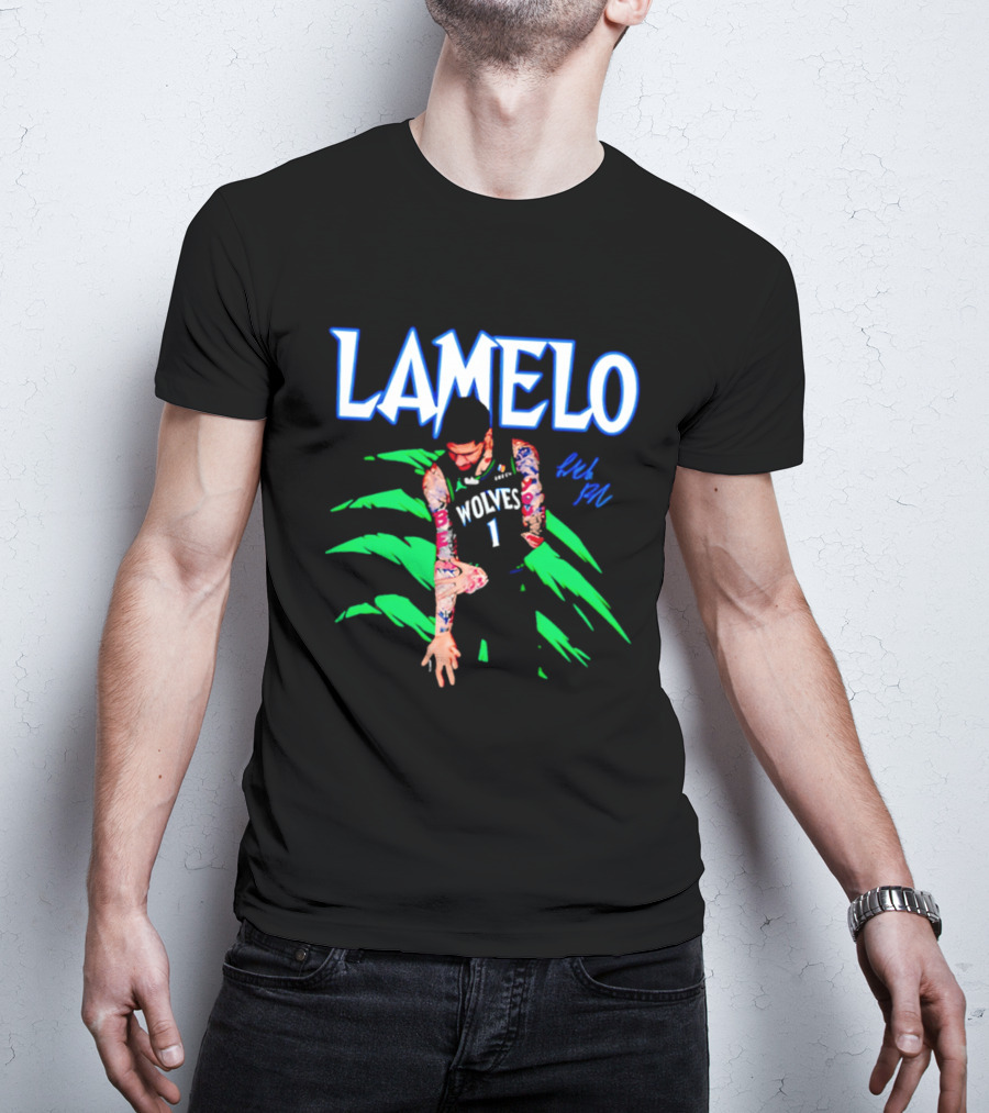 LaMelo Ball Wolves Number 1 Signature T-Shirt