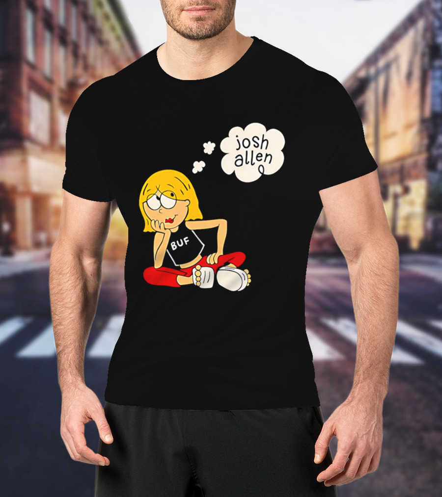 Lizzie McGuire BUF Josh Allen Dreaming Cartoon T-Shirt
