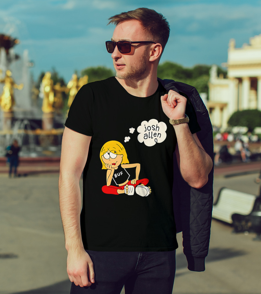 Lizzie McGuire BUF Josh Allen Dreaming Cartoon T-Shirt