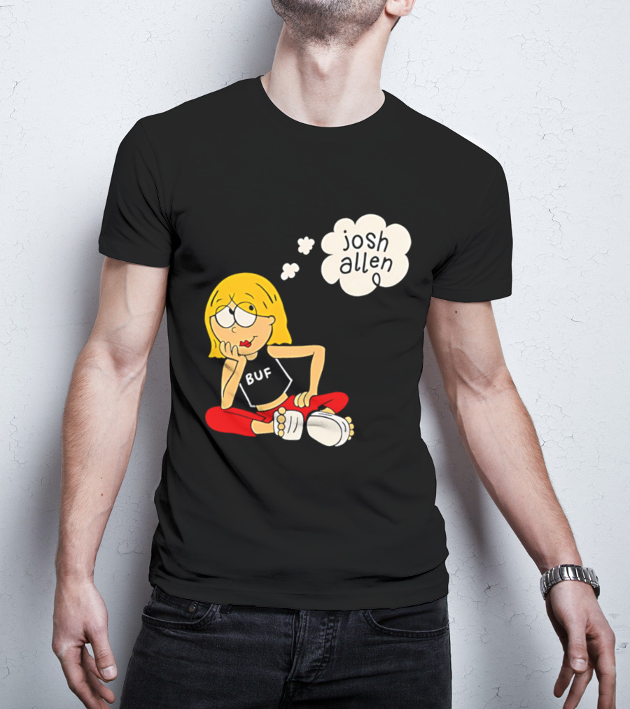 Lizzie McGuire BUF Josh Allen Dreaming Cartoon T-Shirt