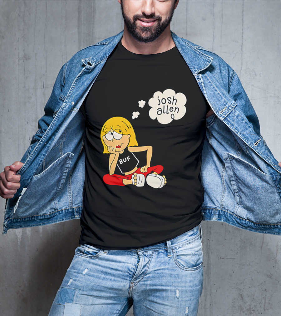 Lizzie McGuire BUF Josh Allen Dreaming Cartoon T-Shirt