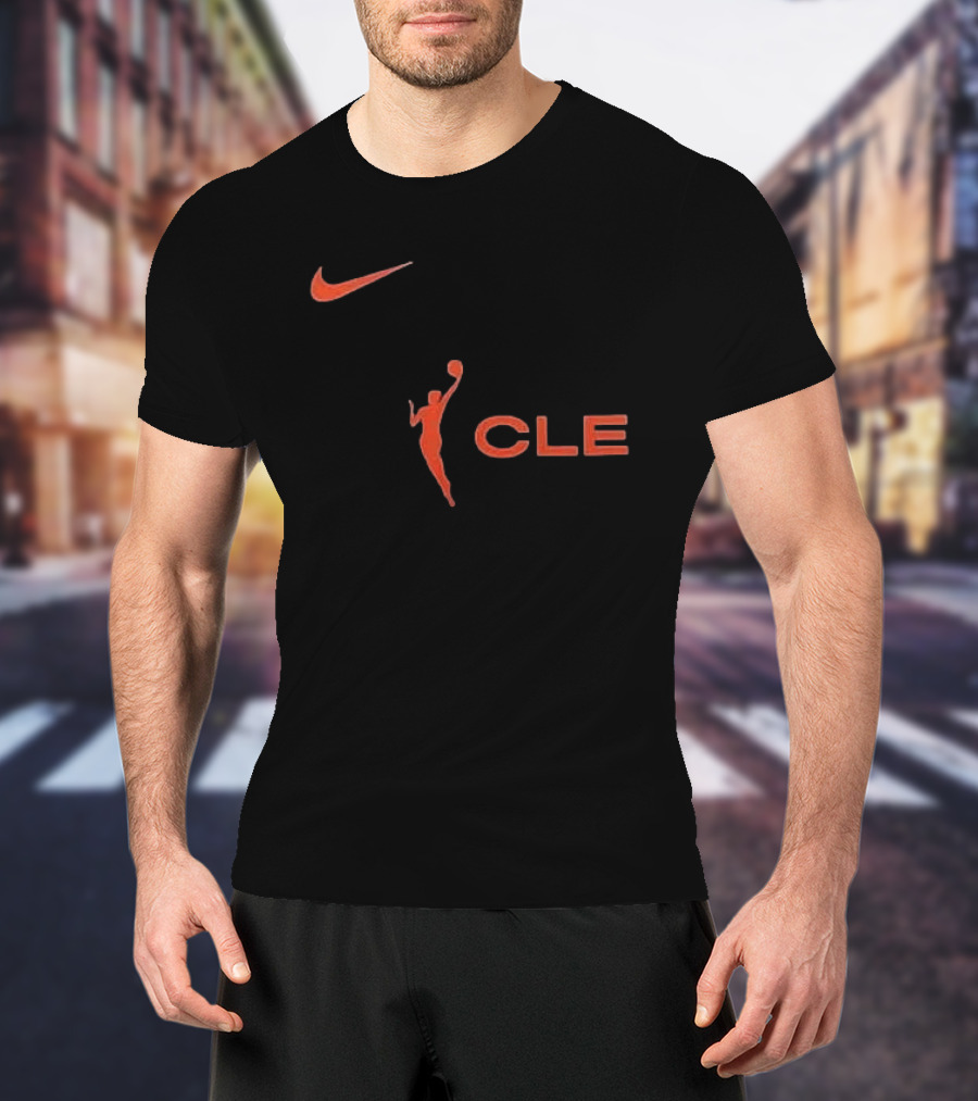 Nike WNBA Cleveland Basketball Icon CLE Orange T-Shirt