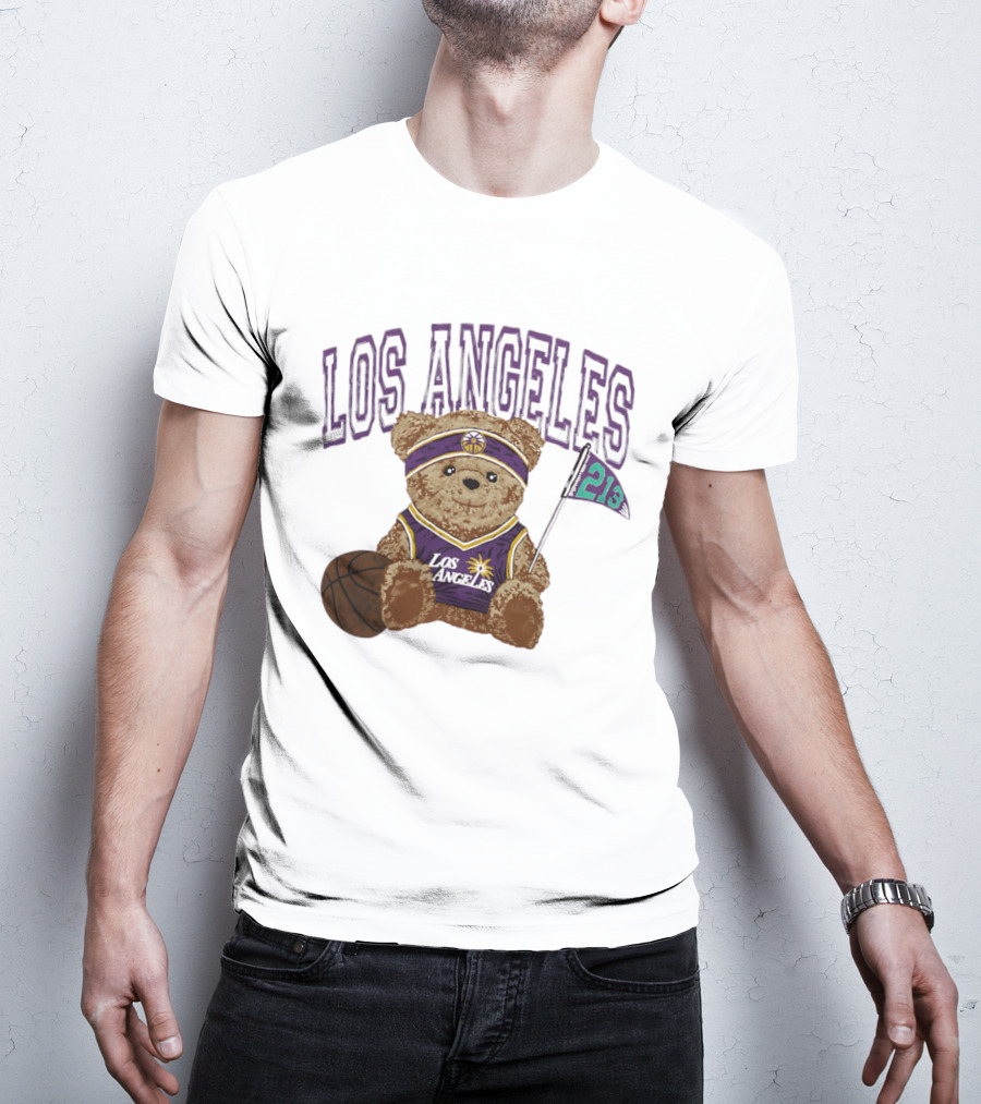 Los Angeles Basketball Bear 213 Team Spirit T-Shirt