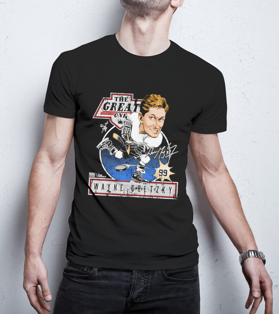 Wayne Gretzky The Great One Los Angeles Kings Caricature Bruce Stark Collection 99 T-Shirt