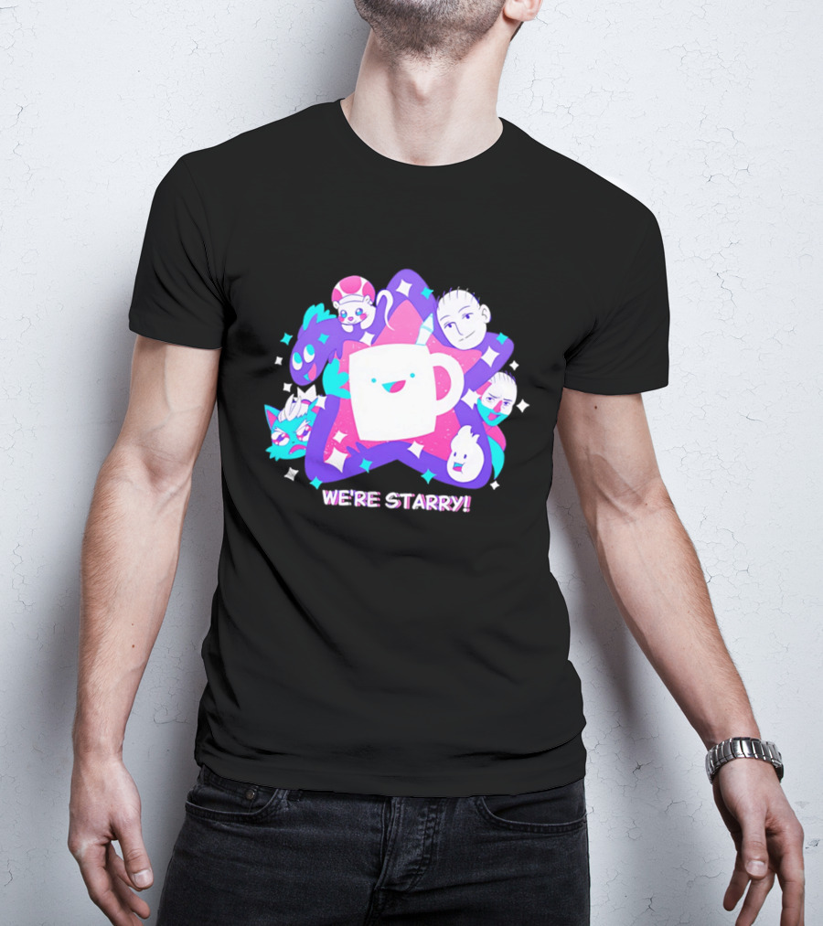 We're Starry Colorful Cartoon Characters And Happy T-Shirt