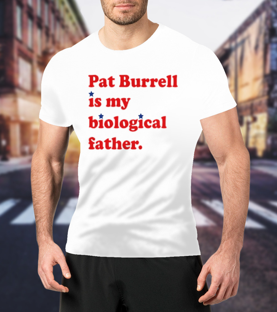 Pat Burrell Is My Biological Father Red Blue Star Dots T-Shirt