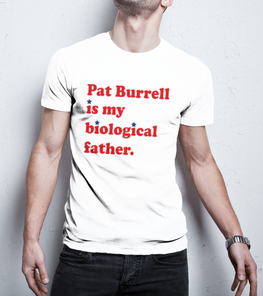 Pat Burrell Is My Biological Father Red Blue Star Dots T-Shirt