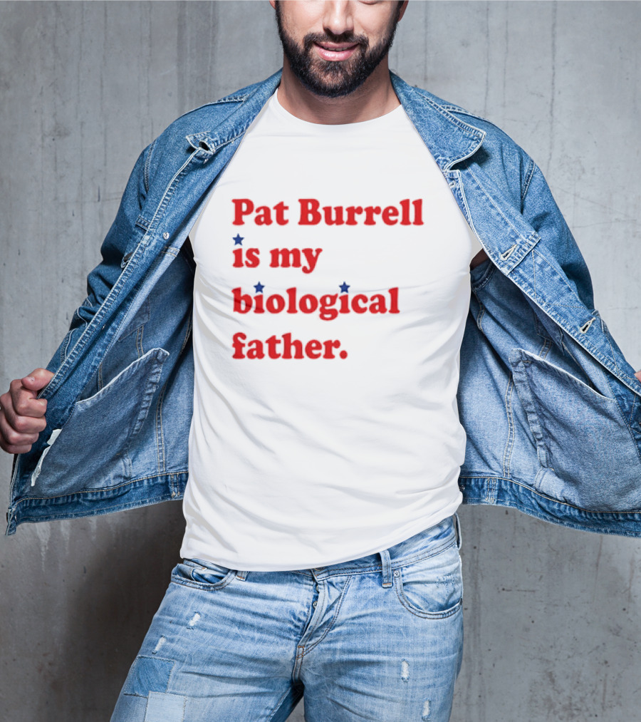 Pat Burrell Is My Biological Father Red Blue Star Dots T-Shirt