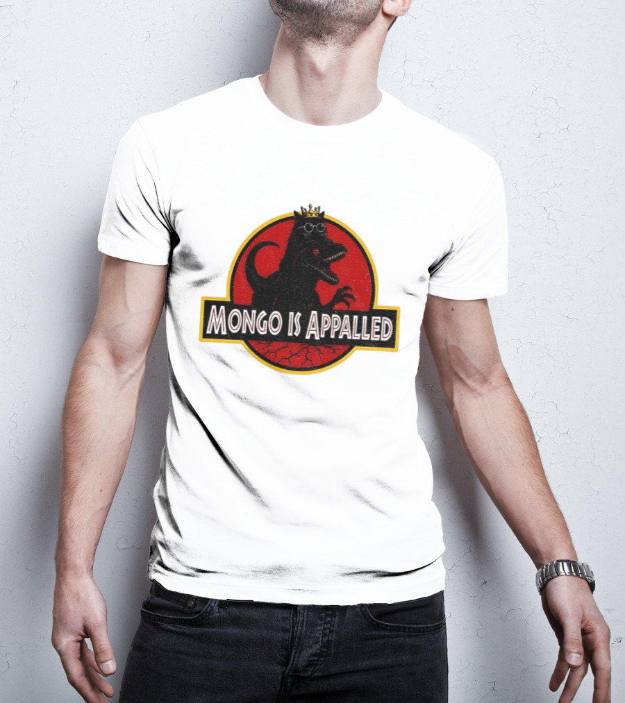 Mongo Is Appalled Dinosaur Crown Sunglasses Red Circle T-Shirt