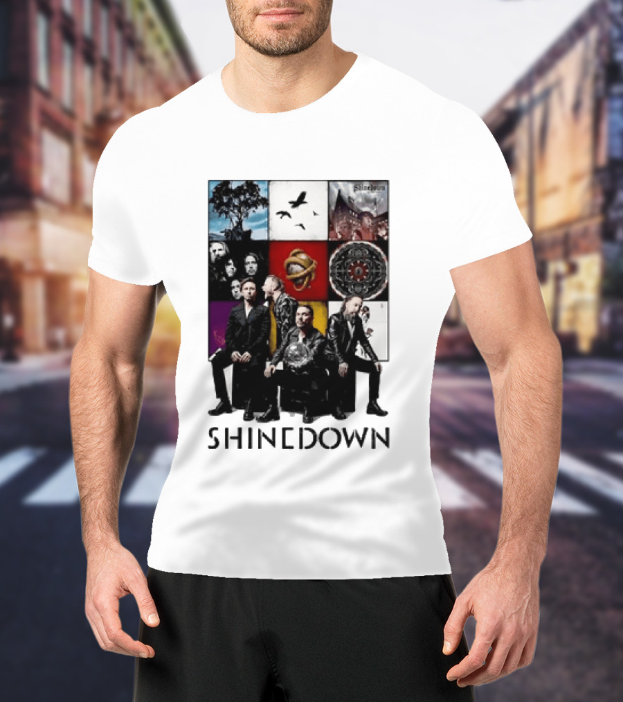 Shinedown Us And Them Album Cover Band Members Collage T-Shirt