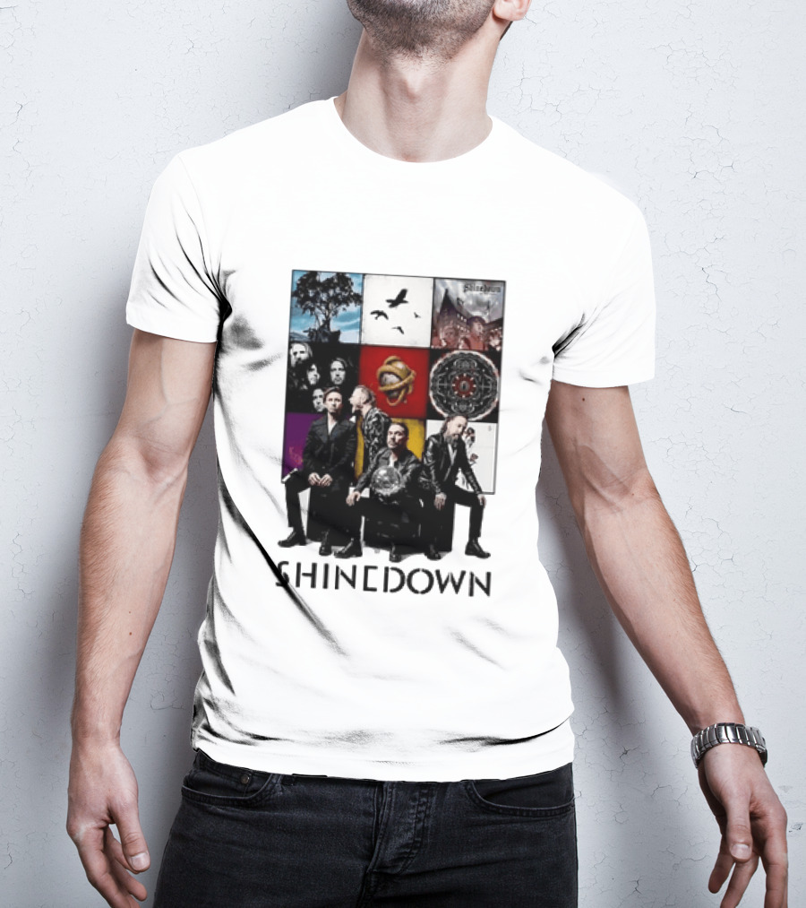 Shinedown Us And Them Album Cover Band Members Collage T-Shirt