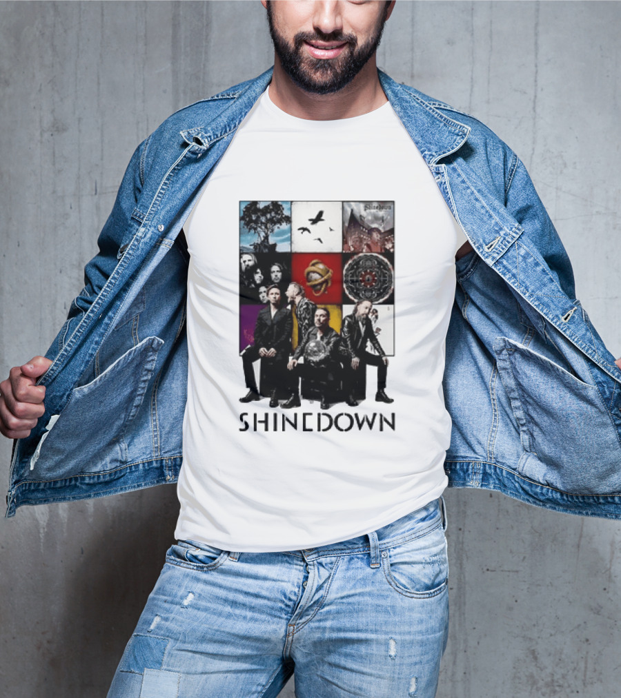 Shinedown Us And Them Album Cover Band Members Collage T-Shirt