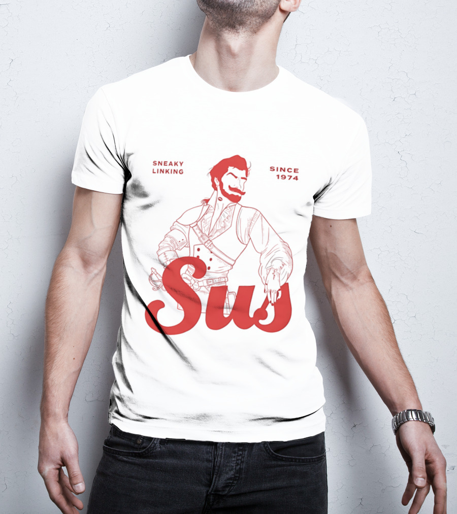 Sneaky Linking Since 1974 Sus Man Red Western T-Shirt