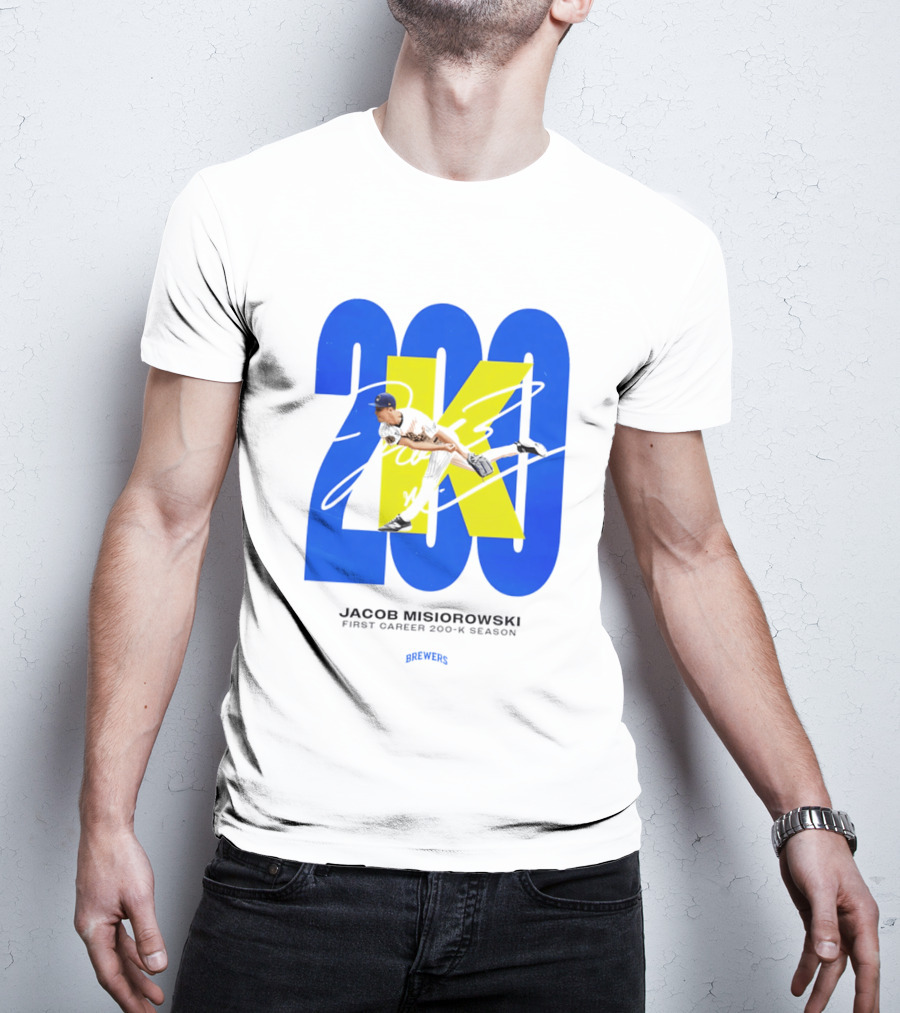 Jacob Misiorowski First Career 200 K Season Brewers 200K T-Shirt