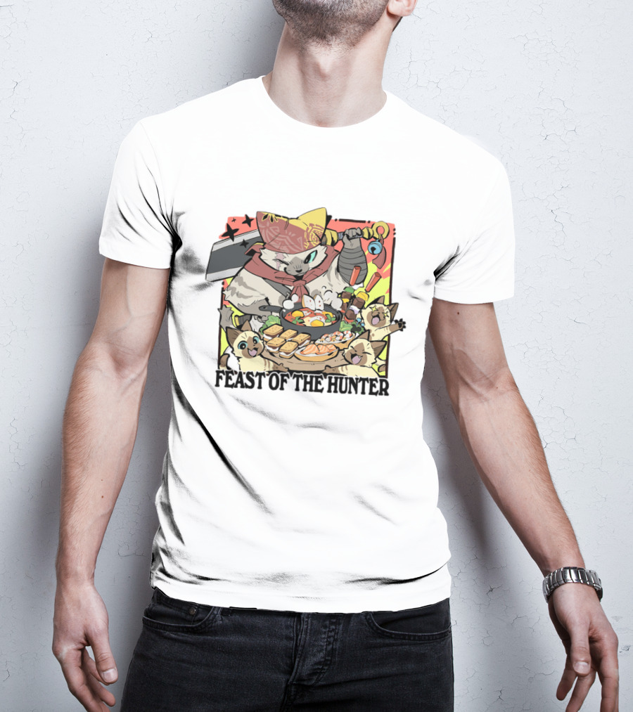 Feast Of The Hunter Cats Cooking Sushi And Food Celebration T-Shirt