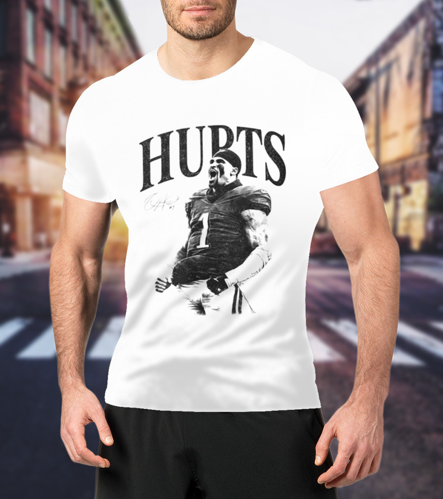 Jalen Hurts Philadelphia Eagles Number One Signature Football Player T-Shirt