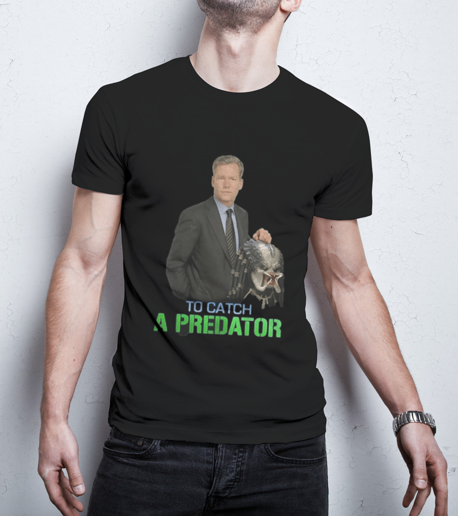 To Catch A Predator Chris Hansen Meme With Predator Mask T-Shirt