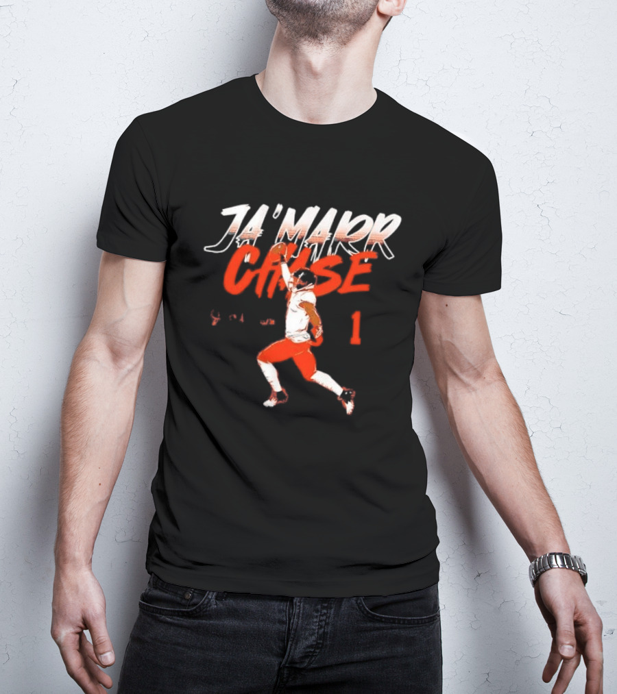 Cincinnati Bengals Ja'Marr Chase One Handed Catch 1 Receiver T-Shirt