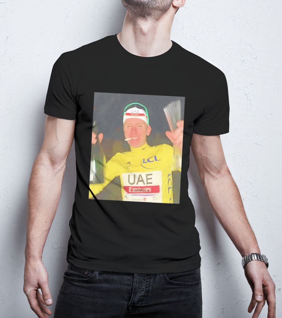 UAE Emirates LCL Tour De France Winner Celebrating T-Shirt