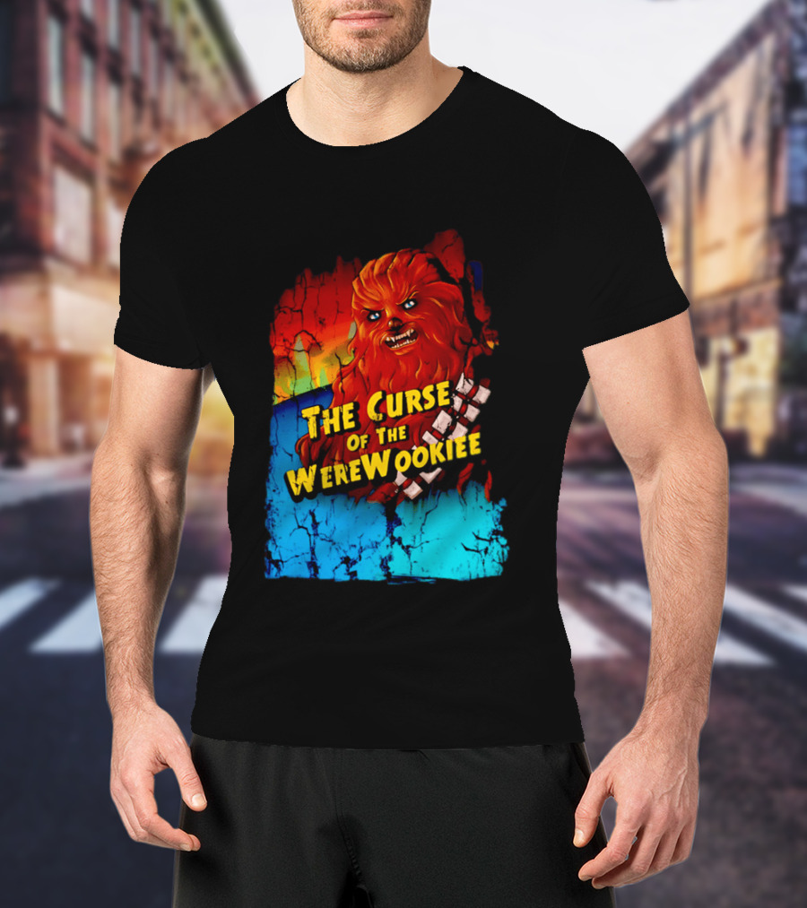 The Curse Of The WereWookiee Retro Horror Monster Mashup T-Shirt