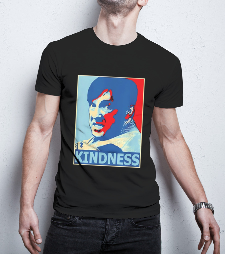 Kindness Mustachioed Man Halftone T-Shirt