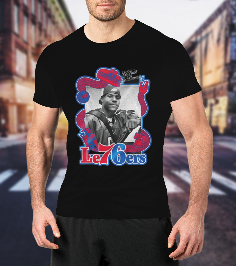 LeTrust LeProcess LeBron James Le76ers Snake Motif T-Shirt